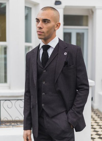 Mens 3 Piece Tweed Suit