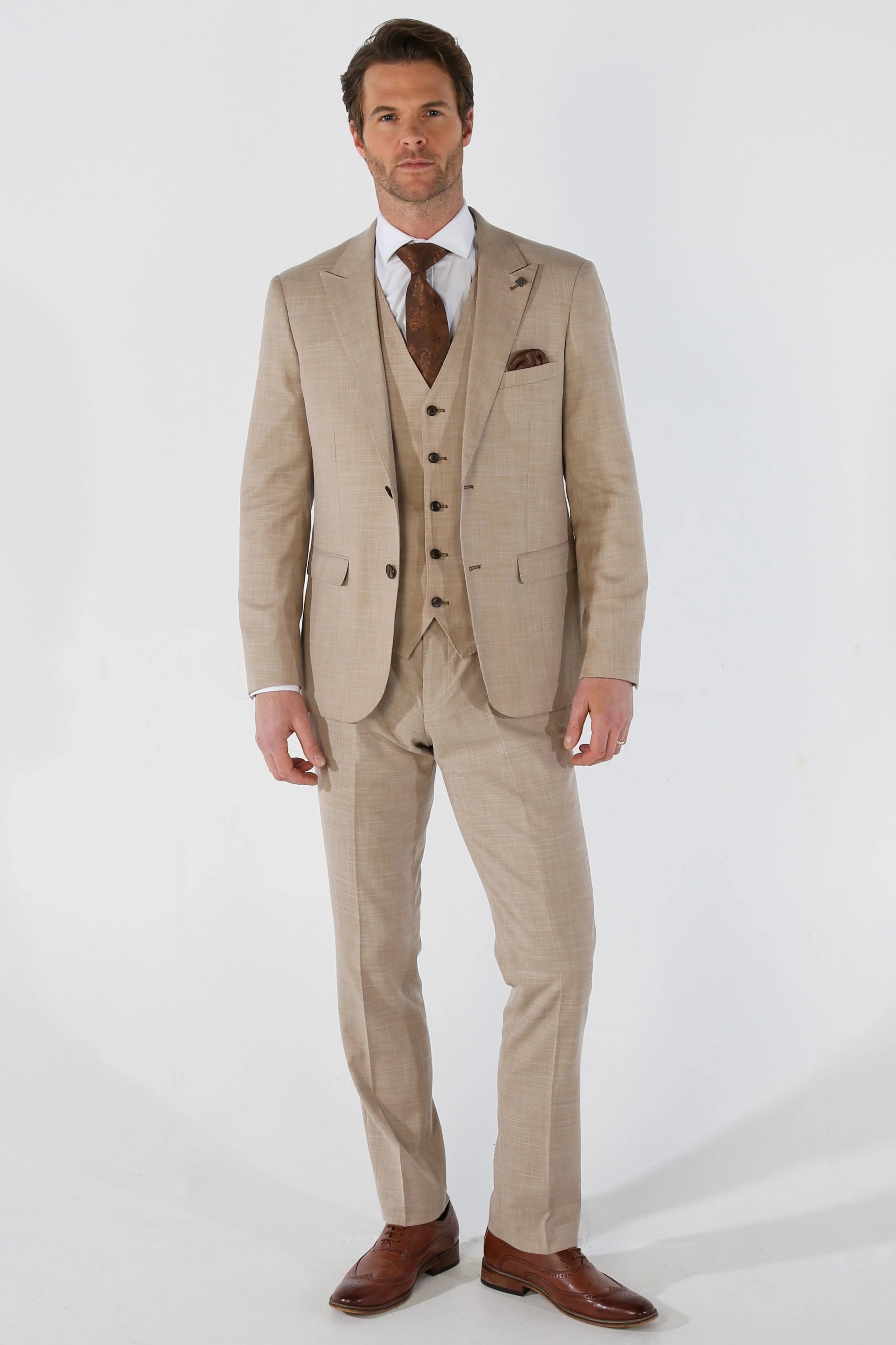34" Jacket 28" Trousers, 36" Jacket 30" Trousers, 38" Jacket 32" Trousers, 40" Jacket 34" Trousers, 42" Jacket 36" Trousers, 44" Jacket 38" Trousers, 46" Jacket 40" Trousers, 48" Jacket 42" Trousers, 50" Jacket 40" Trousers, 50" Jacket 42" Trousers, 50" Jacket 44" Trousers, 52" Jacket 42" Trousers, 52" Jacket 44" Trousers, 52" Jacket 46" Trousers, 54" Jacket 44" Trousers, 54" Jacket 46" Trousers